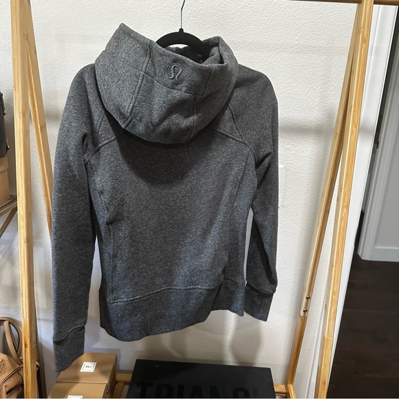 Lululemon dark heather grey scuba full-zip hoodie - Picture 13 of 15